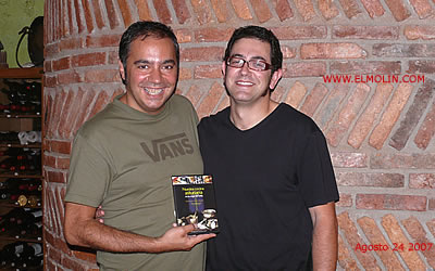 Pepe Colubi de paso por el Molín de la Pedrera Agosto 2007